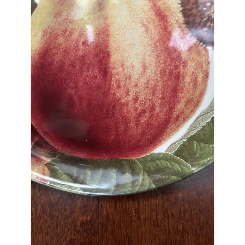 William Sonoma Harvest Fruit Ceramic Salad Plates, Cozy Home Vibes, Set of Two